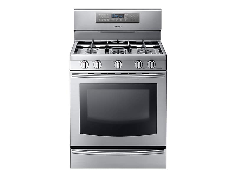 Samsung NX58F5700WS 5.8 Cu. Ft. Gas Range With True Convection In Stainless Steel