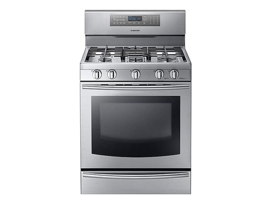 Samsung NX58F5700WS 5.8 Cu. Ft. Gas Range With True Convection In Stainless Steel
