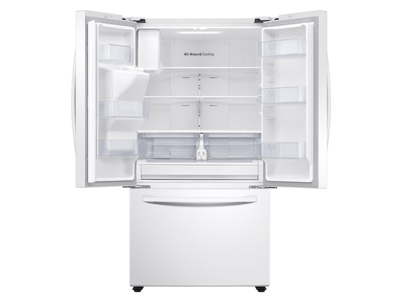 Samsung RF27T5201WW 27 Cu. Ft. Large Capacity 3-Door French Door Refrigerator With External Water & Ice Dispenser In White