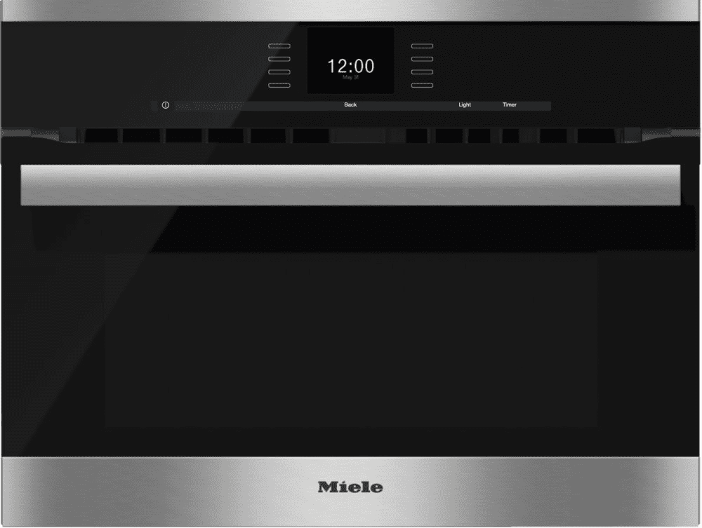 Miele H6600BM Stainless Steel - 24 Inch Speed Oven With Combi-Modes And Roast Probe For Precise-Temperature Cooking.