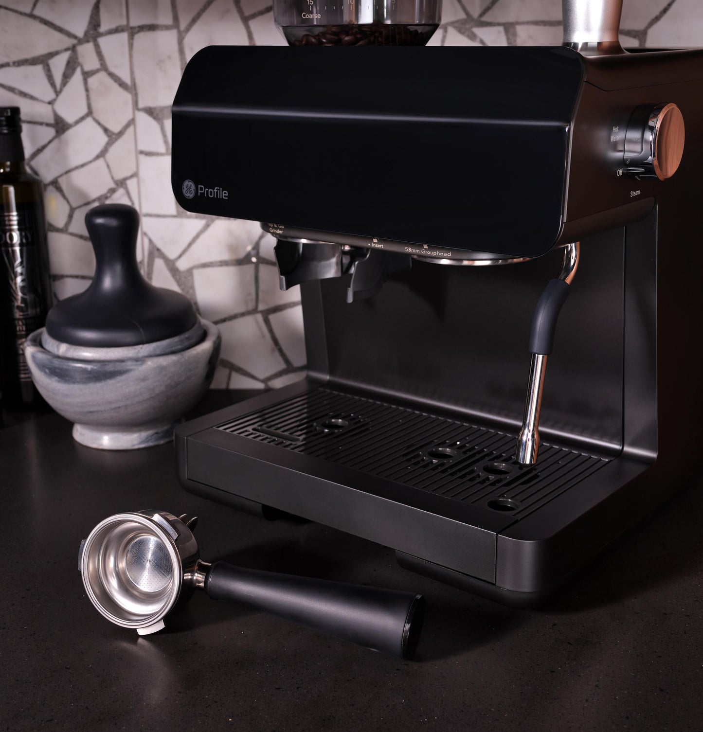 Ge Appliances P7CESAS6RBB Ge Profile™ Semi Automatic Espresso Machine + Frother