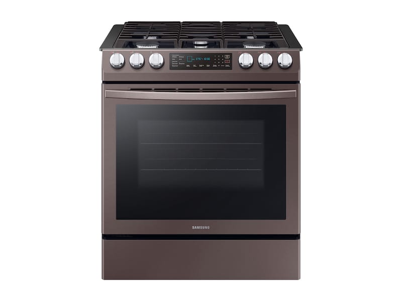 Samsung NX58R9421ST 5.8 Cu. Ft. Slide-In Gas Range With Convection In Tuscan Stainless Steel