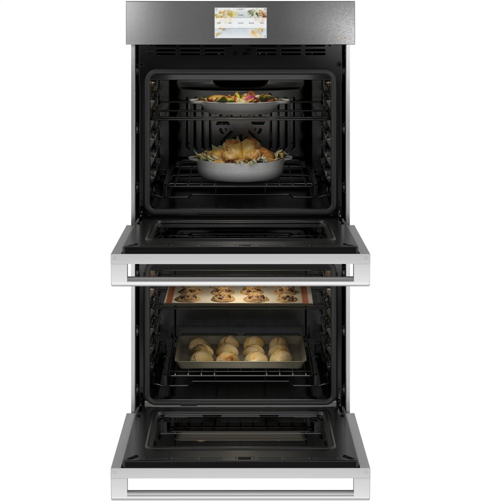 Cafe CKD70DM2NS5 Café 27" Smart Double Wall Oven With Convection In Platinum Glass
