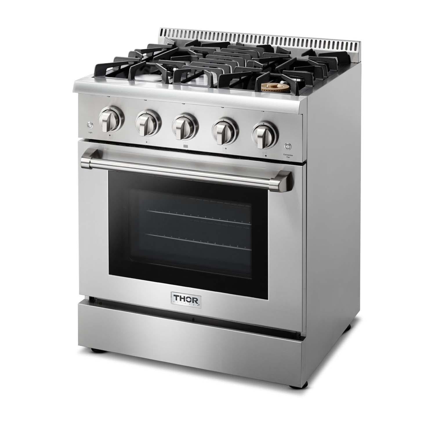 Thor Kitchen HRG3080ULP 30 Inch Professional Gas Range In Stainless Steel - Liquid Propane