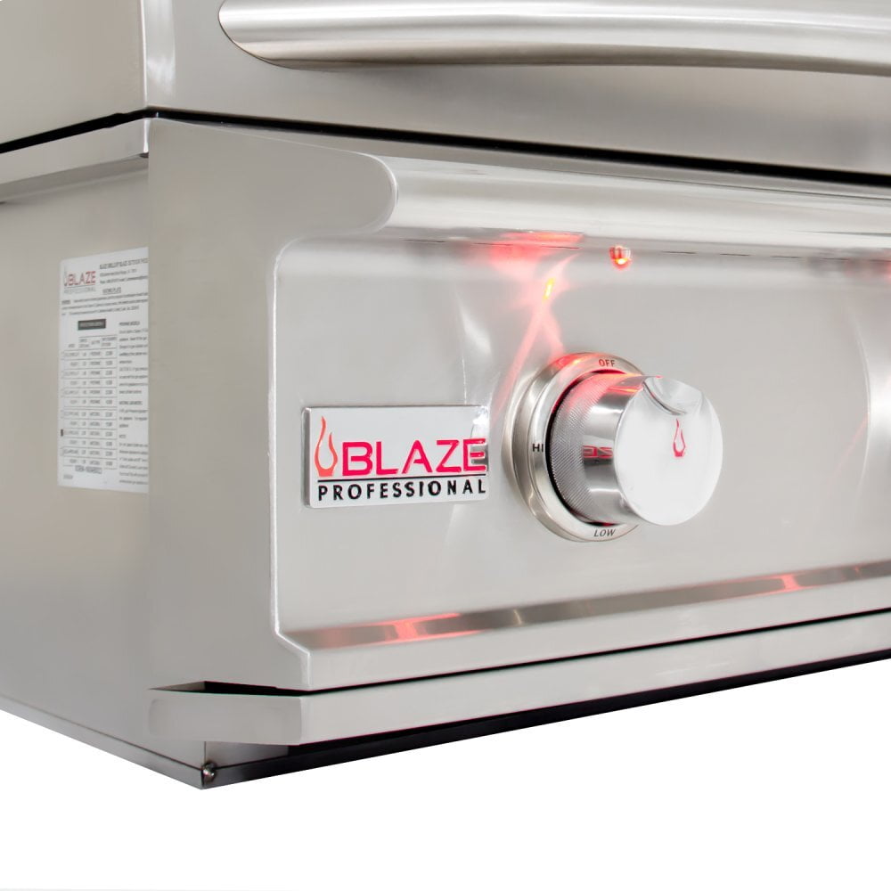 Blaze Grills BLZ3PRONG Blaze Professional 34-Inch 3 Burner Built-In Gas Grill With Rear Infrared Burner, With Fuel Type - Natural Gas