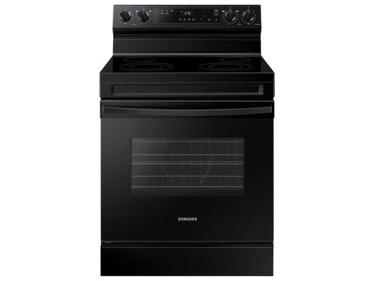 Samsung NE63A6111SB 6.3 Cu. Ft. Smart Freestanding Electric Range With Steam Clean In Black