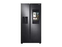 Samsung RS22T5561SG 22 Cu. Ft. Counter Depth Side-By-Side Refrigerator With Touch Screen Family Hub™ In Black Stainless Steel