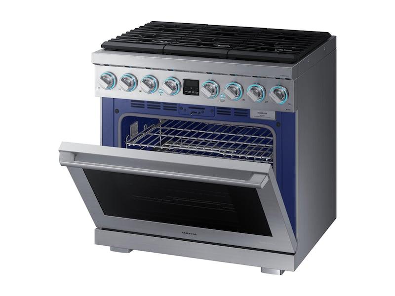 Samsung NY36R9966PS 6.3 Cu. Ft. 36" Chef Collection Professional Dual Fuel Range In Stainless Steel