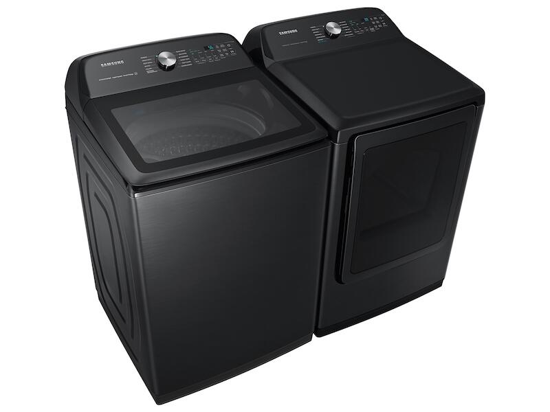 Samsung DVE52A5500V 7.4 Cu. Ft. Smart Electric Dryer With Steam Sanitize+ In Brushed Black