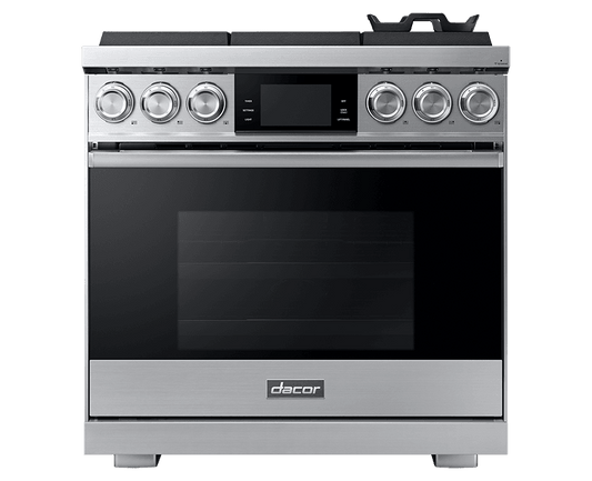 Dacor DOP36M96GLS 36" Pro Gas Range, Silver Stainless Steel, Natural Gas