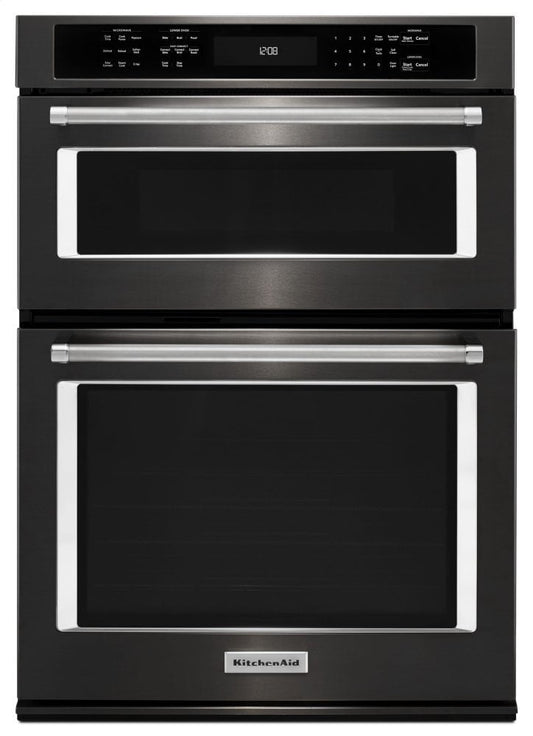Kitchenaid KOCE507EBS 27" Combination Wall Oven With Even-Heat™ True Convection (Lower Oven) - Black Stainless Steel With Printshield™ Finish