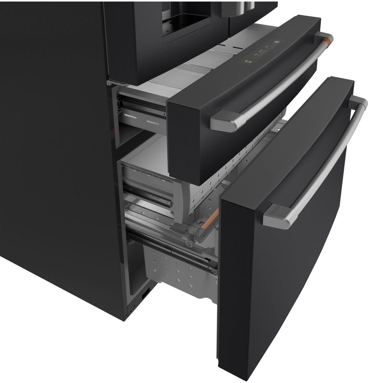 Cafe CXE22DP3PD1 Café&#8482; Energy Star® 22.3 Cu. Ft. Smart Counter-Depth 4-Door French-Door Refrigerator