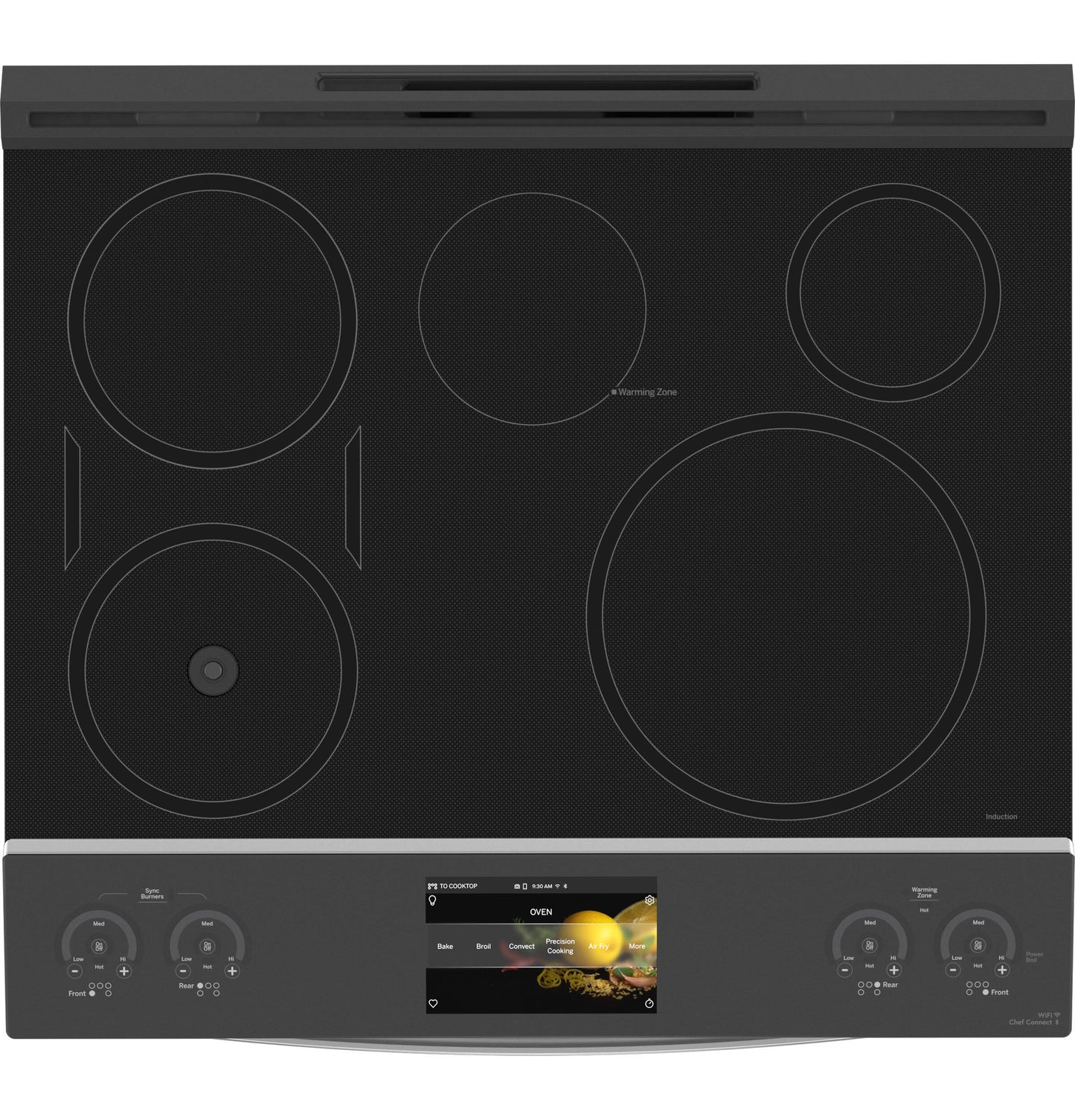 Ge Appliances PHS93XYPFS Ge Profile™ 30" Smart Slide-In Front-Control Induction Fingerprint Resistant Range With In Oven Camera