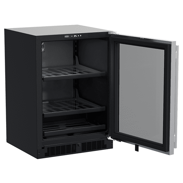 Marvel MLBV224SG01A 24-In Built-In Beverage Center With 3-In-1 Convertible Shelves With Door Style - Stainless Steel Frame Glass