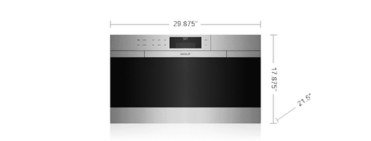 Wolf CSO30CMS 30" M Series Contemporary Stainless Steel Convection Steam Oven With Retractable Handle