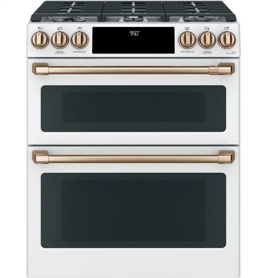 Cafe C2S950P4MW2 Café 30" Smart Slide-In, Front-Control, Dual-Fuel, Double-Oven Range With Convection
