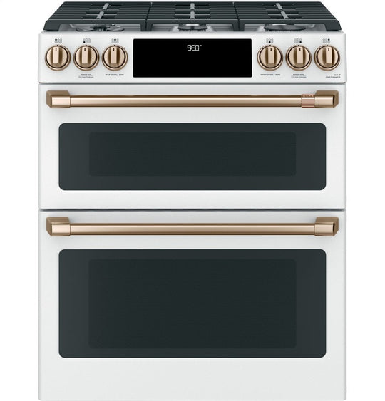 Cafe C2S950P4MW2 Café 30" Smart Slide-In, Front-Control, Dual-Fuel, Double-Oven Range With Convection