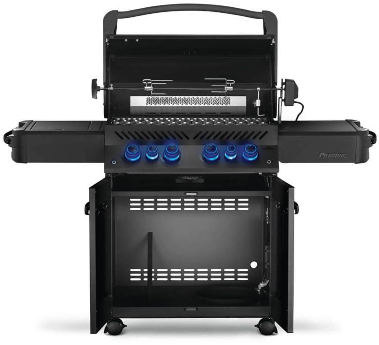 Napoleon Bbq P500RSIBPK3PHM Phantom Prestige 500 Rsib With Infrared Side And Rear Burners , Propane, Matte/Matt Black