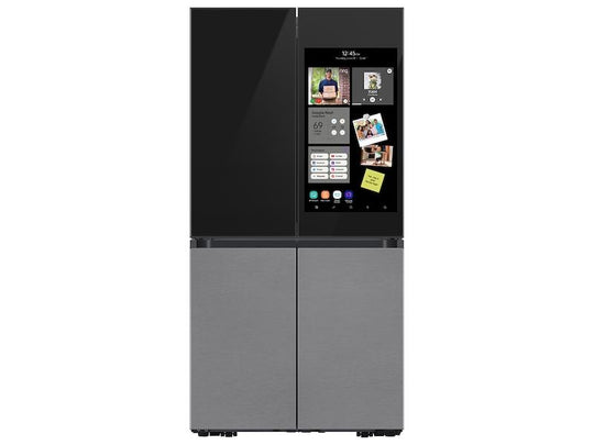Samsung RF23CB9900QK Bespoke Counter Depth 4-Door Flex™ Refrigerator (23 Cu. Ft.) With Family Hub™ + In Charcoal Glass Top And Stainless Steel Bottom Panels
