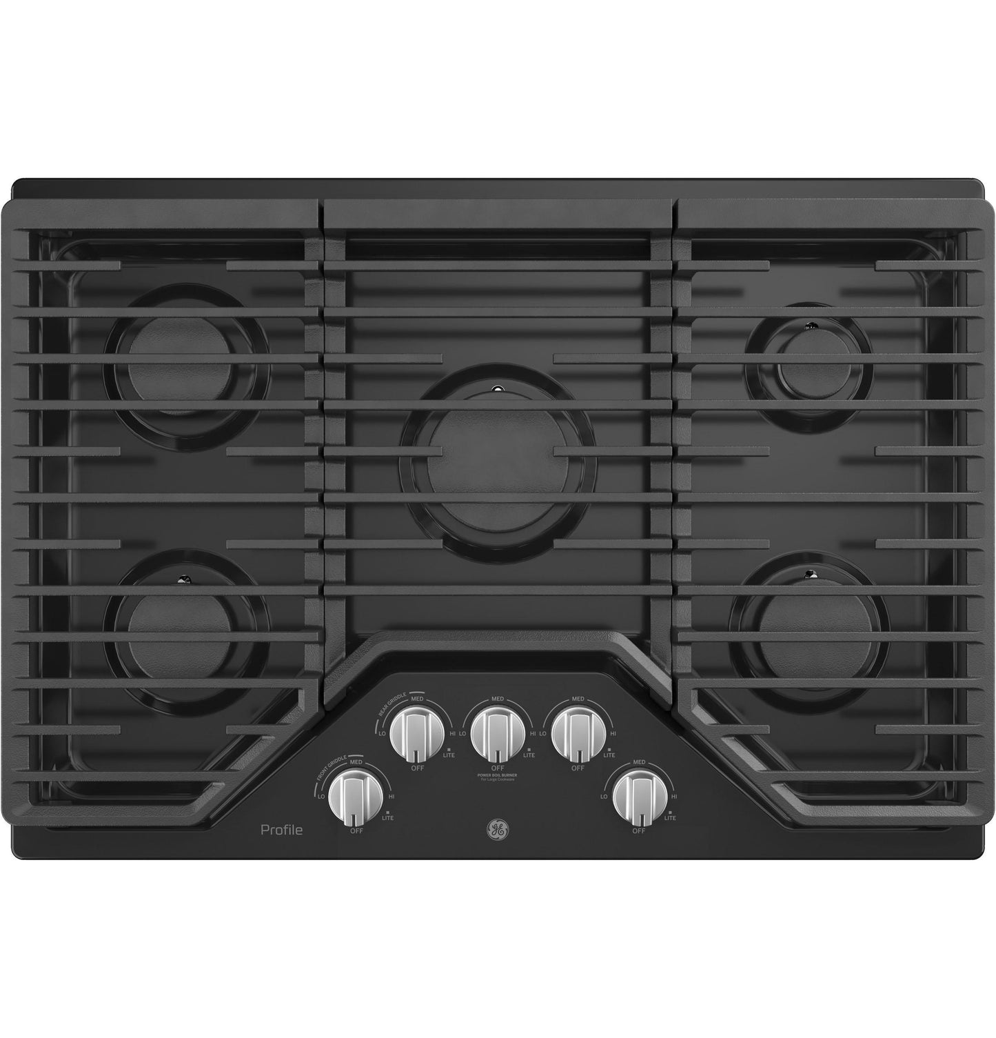 Ge Appliances PGP7030DLBB Ge Profile™ 30" Built-In Gas Cooktop With 5 Burners And Optional Extra-Large Cast Iron Griddle