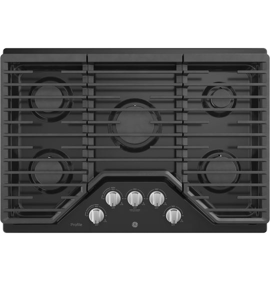 Ge Appliances PGP7030DLBB Ge Profile™ 30" Built-In Gas Cooktop With 5 Burners And Optional Extra-Large Cast Iron Griddle