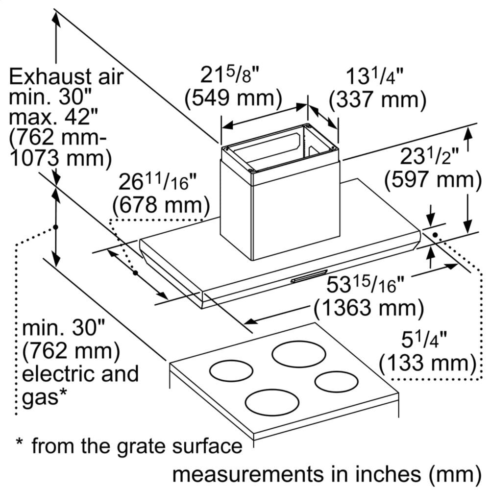Thermador HPIN54WS 54-Inch Professional Island Hood