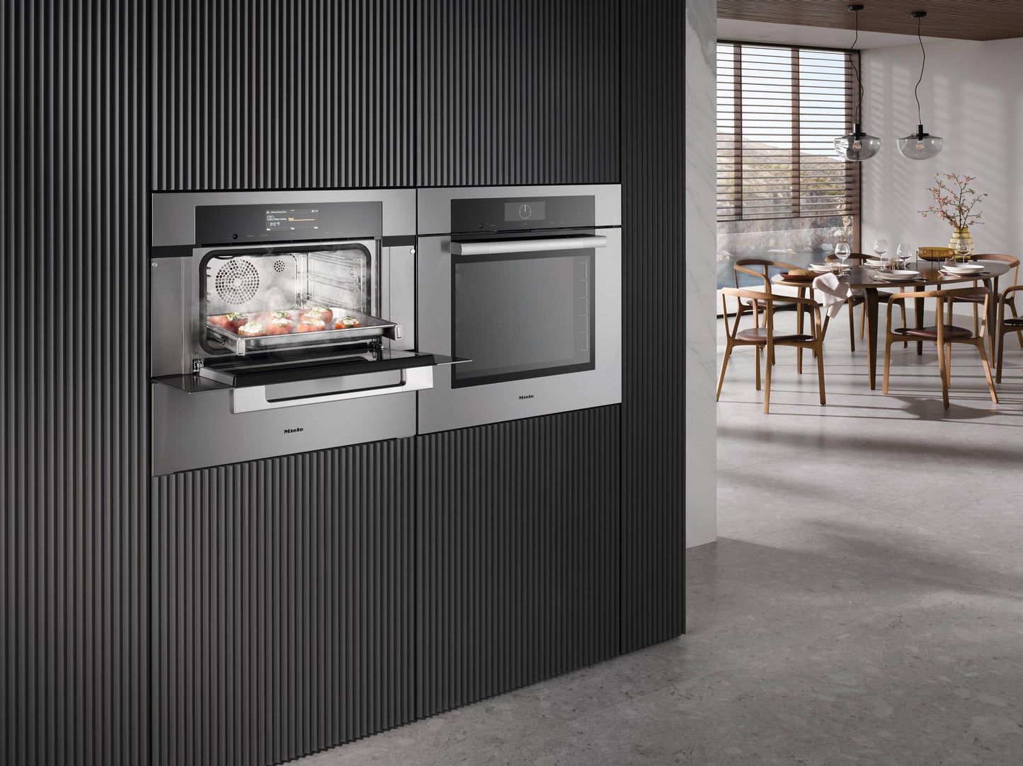 Miele DGC7770 STAINLESS STEEL  30" Compact Combi-Steam Oven Xl For Steam Cooking, Baking, Roasting With Roast Probe + Menu Cooking.