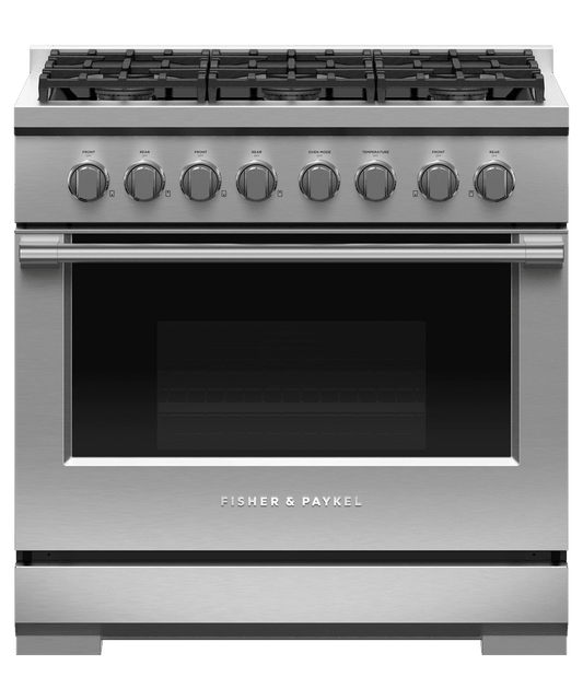 Fisher & Paykel RGV3366L Gas Range, 36", 6 Burners, Lpg