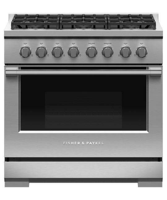 Fisher & Paykel RGV3366L Gas Range, 36", 6 Burners, Lpg