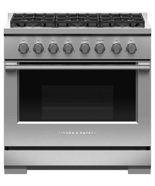 Fisher & Paykel RGV3366N Gas Range, 36", 6 Burners