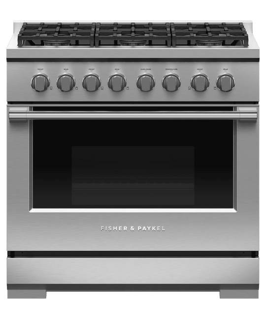 Fisher & Paykel RGV3366N Gas Range, 36", 6 Burners