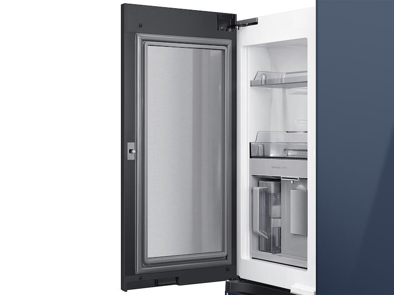 Samsung RF23A967541 23 Cu. Ft. Smart Counter Depth Bespoke 4-Door Flex&#8482; Refrigerator With Customizable Panel Colors In Navy Glass