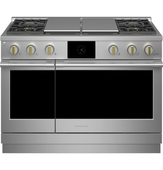 Monogram ZDP484NGTSS Monogram 48" Dual-Fuel Professional Range With 4 Burners, Grill, And Griddle