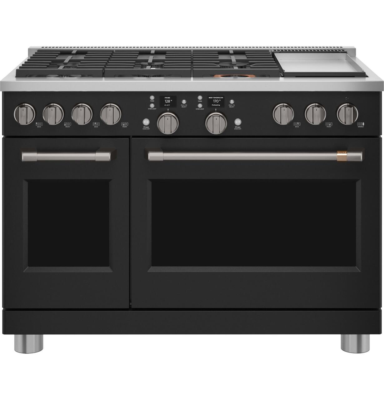 Cafe C2Y486P3TD1 Café™ 48" Smart Dual-Fuel Commercial-Style Range With 6 Burners And Griddle (Natural Gas)