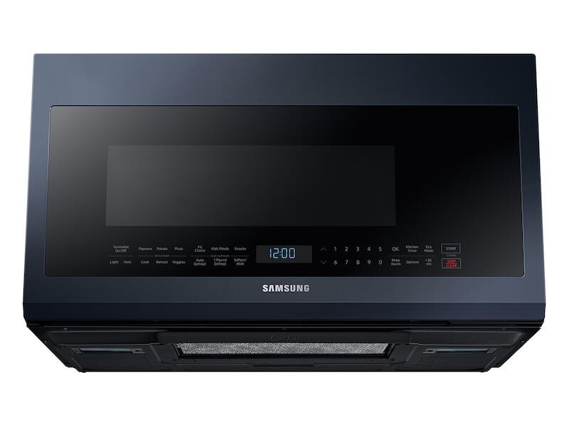 Samsung ME21A706BQN 2.1 Cu. Ft. Smart Bespoke Over-The-Range Microwave With Sensor Cooking In Fingerprint Resistant Navy Steel