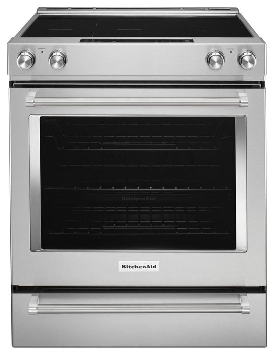 Kitchenaid KSEB900ESS 30-Inch 5-Element Electric Convection Slide-In Range With Baking Drawer - Stainless Steel