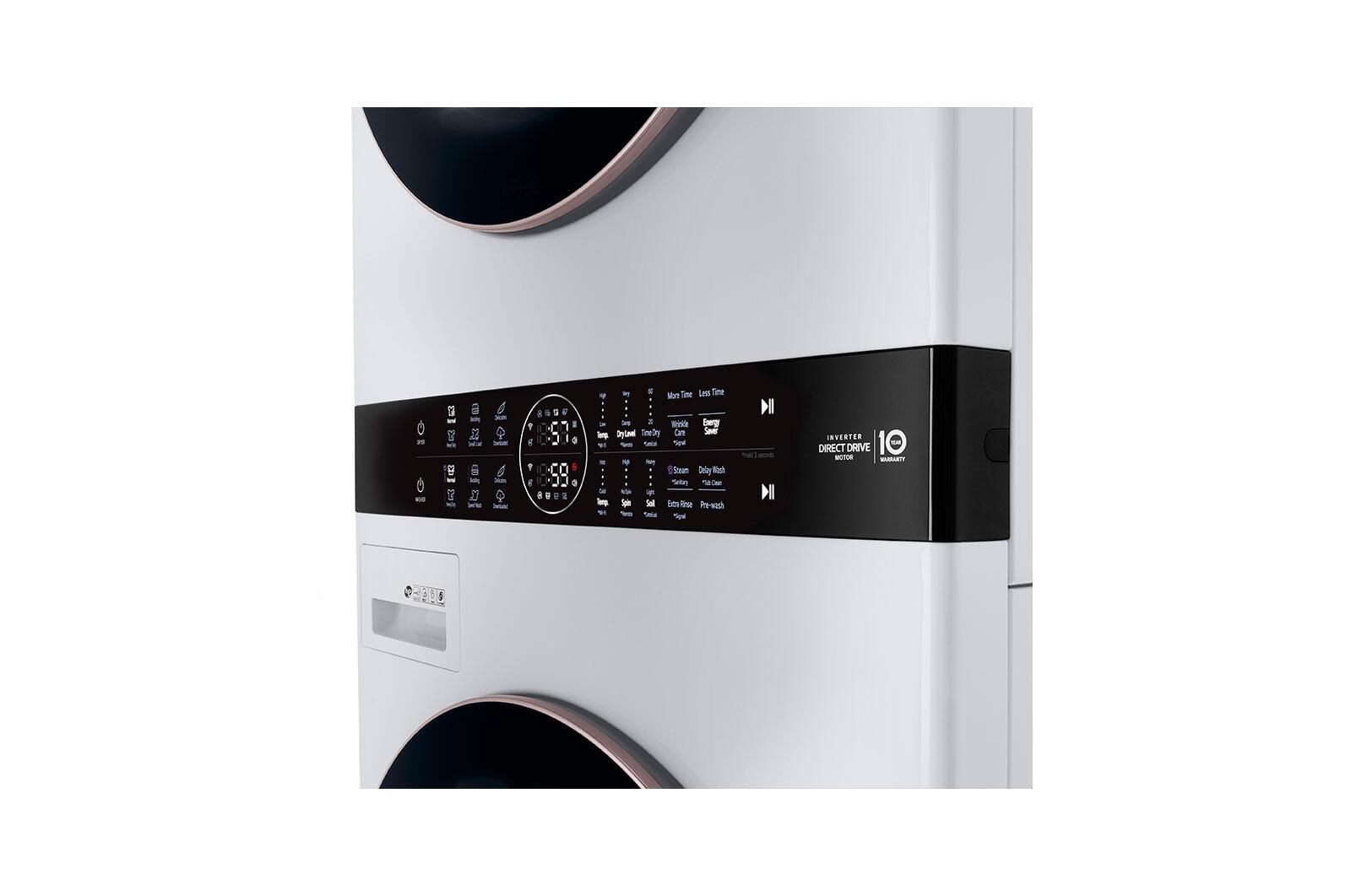 Lg WKE100HWA Single Unit Front Load Lg Washtower™ With Center Control™ 4.5 Cu. Ft. Washer And 7.4 Cu. Ft. Electric Dryer