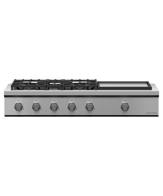 Fisher & Paykel CPV3485GDL Gas Rangetop, 48", Griddle, Lpg