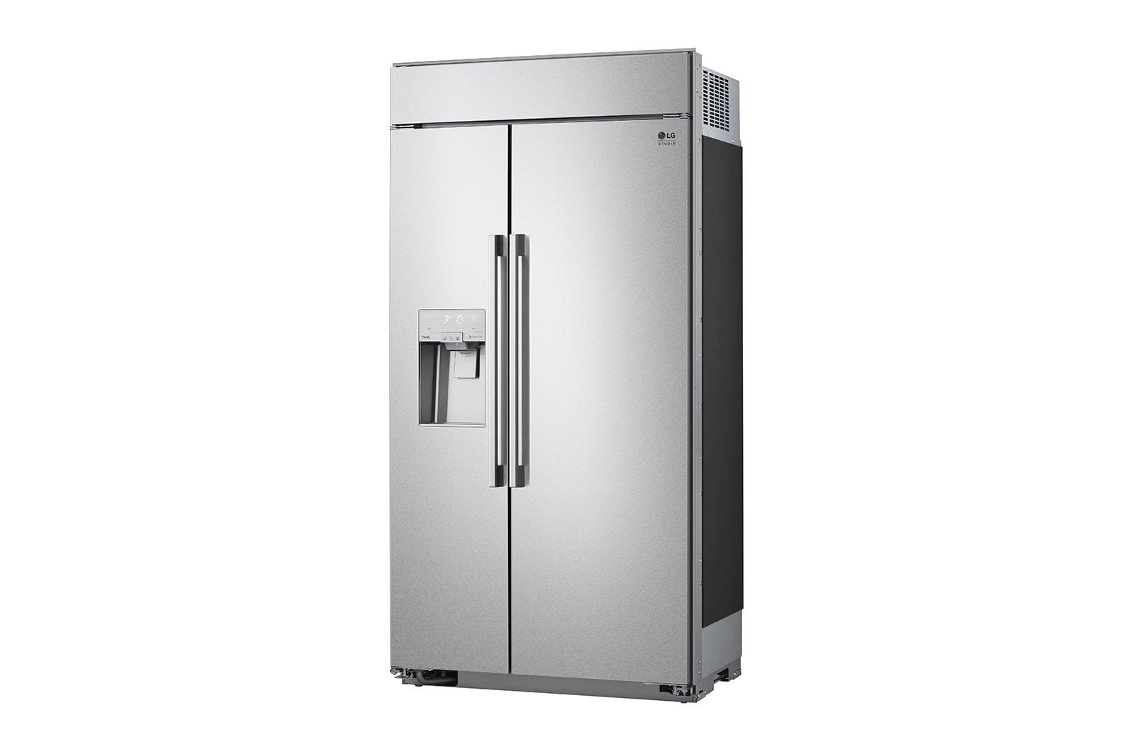 Lg SRSXB2622S Lg Studio 26 Cu. Ft. Smart Side-By-Side Built-In Refrigerator With Ice & Water Dispenser