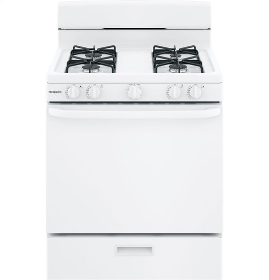 Hotpoint RGBS300DMWW Hotpoint® 30" Free-Standing Gas Range