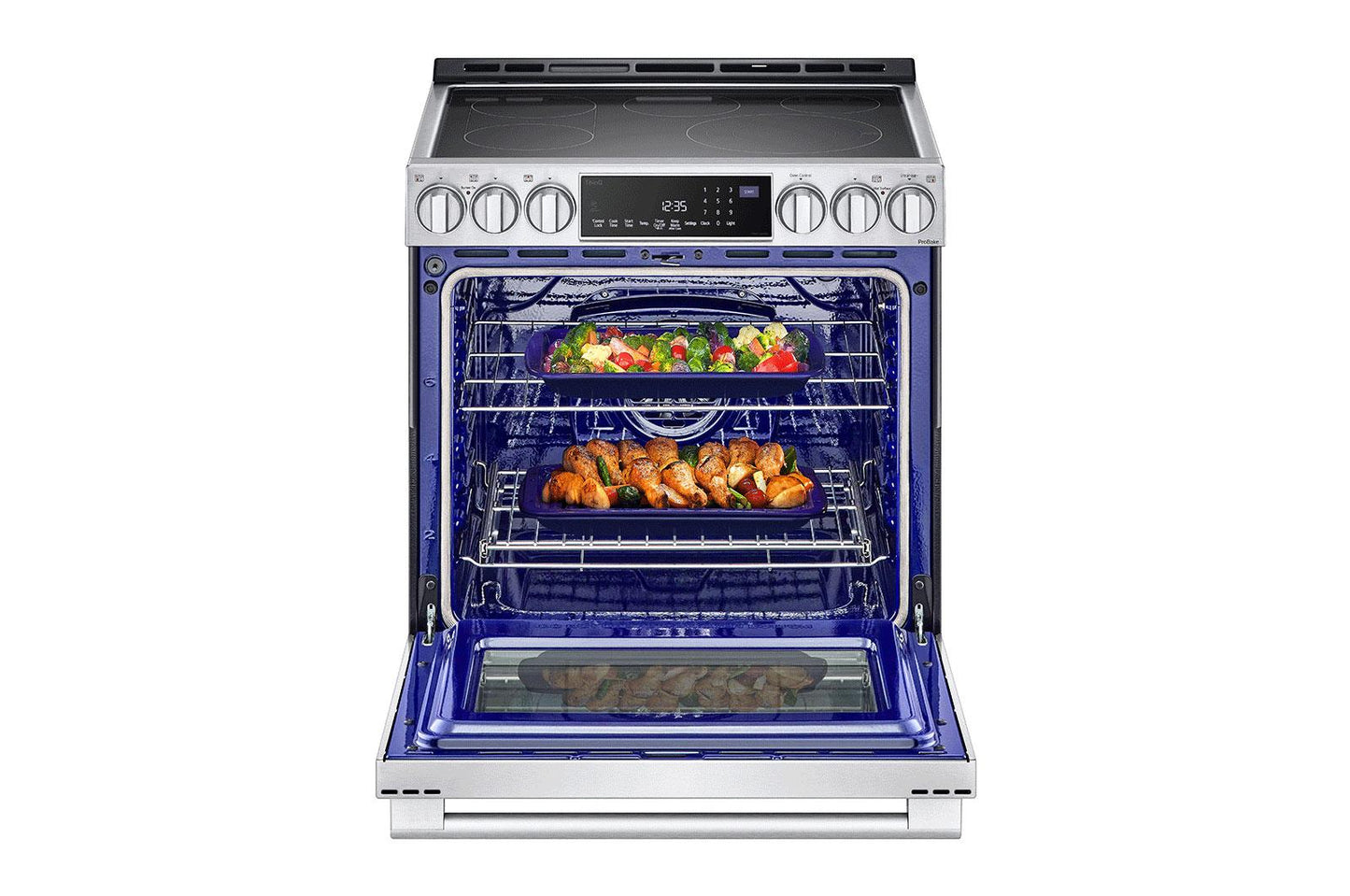 Lg LSES6338F Lg Studio 6.3 Cu. Ft. Instaview® Electric Slide-In Range With Probake Convection® And Air Fry