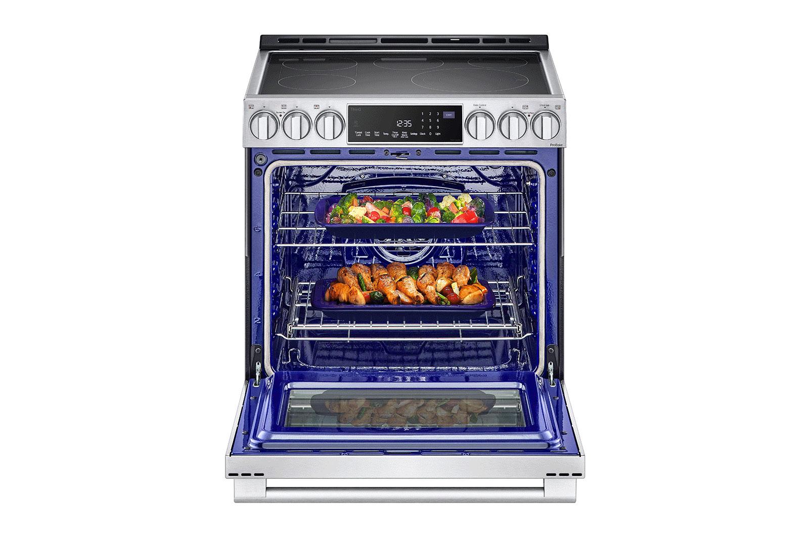 Lg LSES6338F Lg Studio 6.3 Cu. Ft. Instaview® Electric Slide-In Range With Probake Convection® And Air Fry