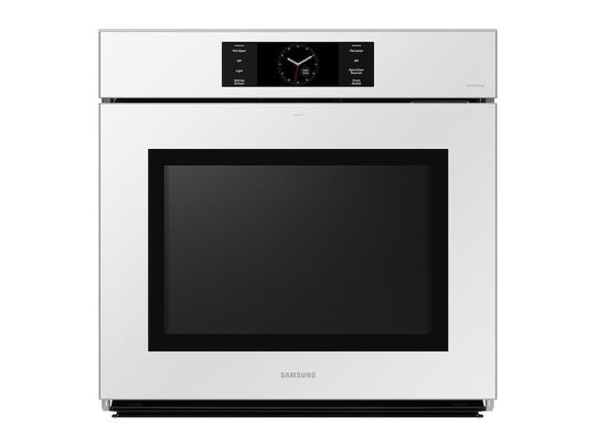 Samsung NV51CB700S12 Bespoke 30" White Glass Single Wall Oven With Ai Pro Cooking™ Camera