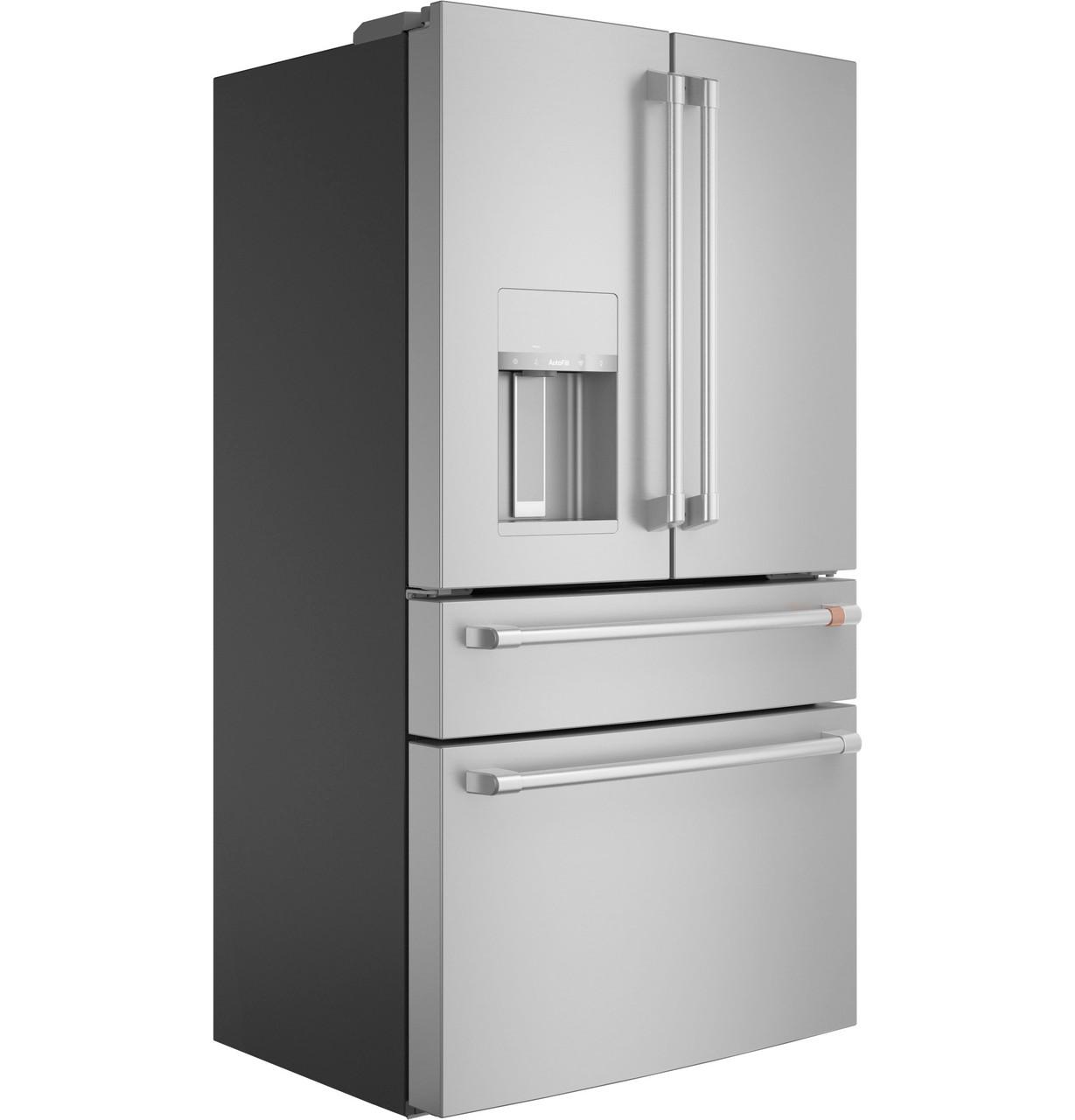 Cafe CXE22DP2PS1 Café&#8482; Energy Star® 22.3 Cu. Ft. Smart Counter-Depth 4-Door French-Door Refrigerator