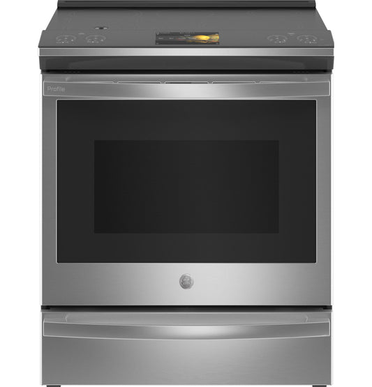 Ge Appliances PHS93XYPFS Ge Profile&#8482; 30" Smart Slide-In Front-Control Induction Fingerprint Resistant Range With In Oven Camera