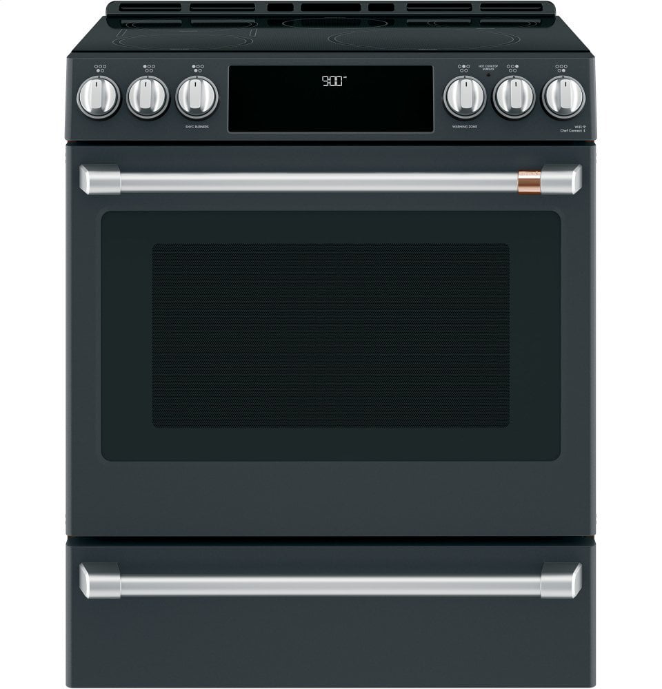 Cafe CHS900P3MD1 Café 30" Smart Slide-In, Front-Control, Induction And Convection Range With Warming Drawer