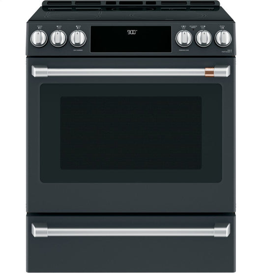 Cafe CHS900P3MD1 Café 30" Smart Slide-In, Front-Control, Induction And Convection Range With Warming Drawer