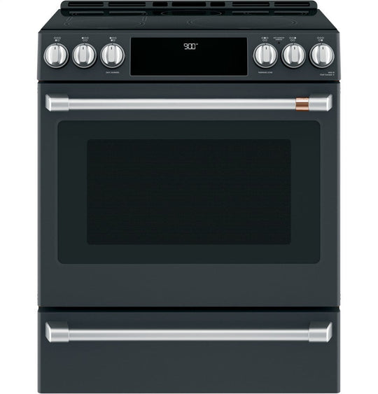 Cafe CHS900P3MD1 Café 30" Smart Slide-In, Front-Control, Induction And Convection Range With Warming Drawer