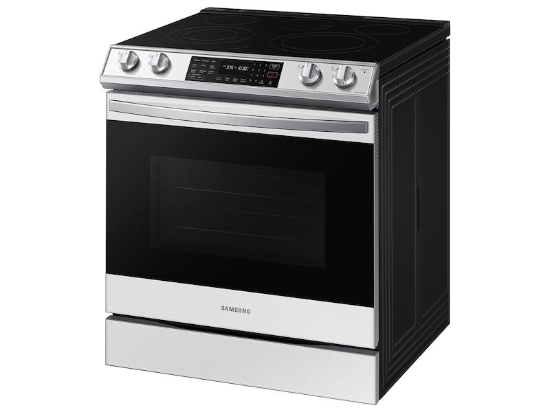 Samsung NE63CB831512 Bespoke 6.3 Cu. Ft. Smart Slide-In Electric Range With Air Fry & Convection In White Glass