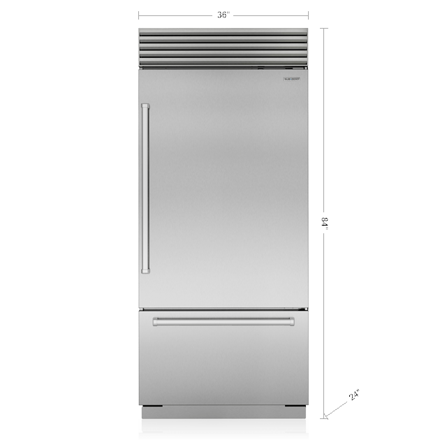 Sub-Zero CL3650USPL 36" Classic Over-And-Under Refrigerator/Freezer